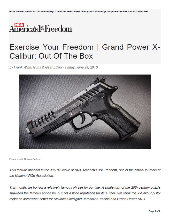 Article: Shell Tech’s NAS3 Cases Featured In A Review Of The Grand Power X-Calibur, America’s 1st Freedom