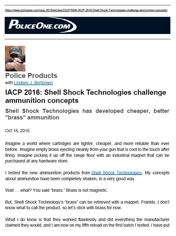 Article: Shell Tech’s Cases Featured on PoliceOne